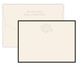 Triple Thick Embossed Monogram Flat Note Cards Image 1 of 2